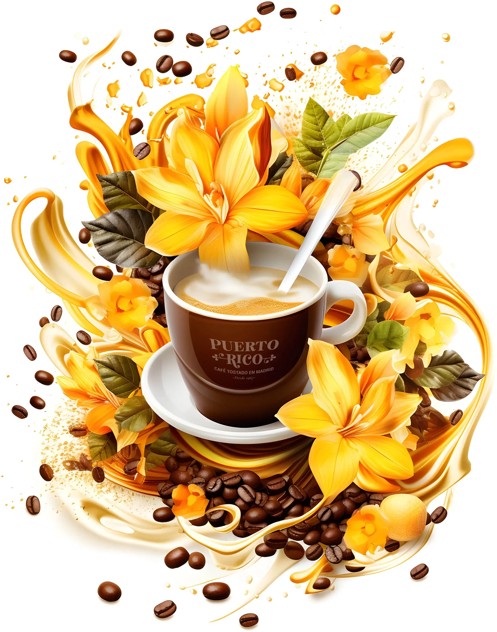 Taza con logo Cafés Puerto Rico